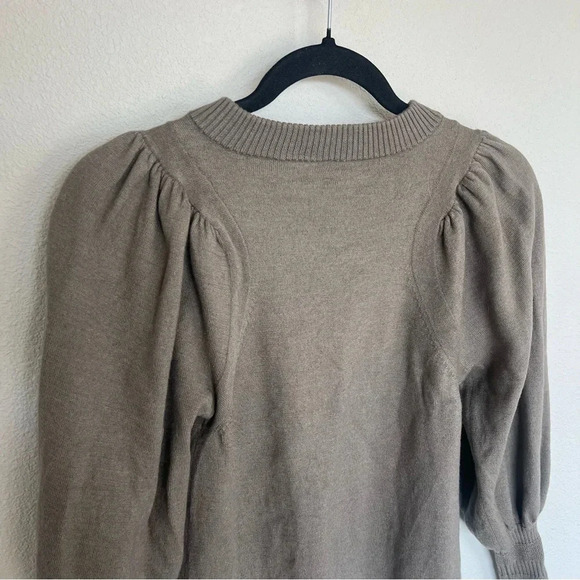 SALE- Apiece Apart Dewi Balloon Sleeve Merino Wool and Silk Blend Sweater Walnut - Picture 11 of 11